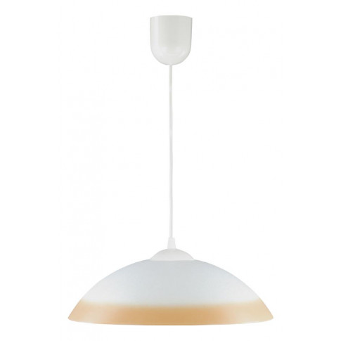 Biała lampa wisząca EX478-Kores ze szklanym kloszem
