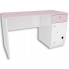 Lawendowo-białe biurko dla dziewczynki Peny 2X