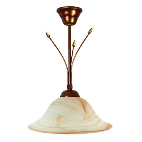 Lampa wisząca EX480-Serna w stylu retro ze szklanym kloszem