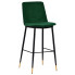 Zielone welurowe krzesło barowe tapicerowane - Gambo 2X