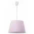 Różowa lampa wisząca EX481-Pastela z trapezowym kloszem