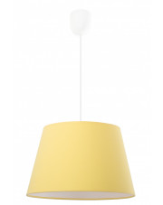 Żółta lampa wisząca ze stożkowym abażurem - EX481-Pastela w sklepie Edinos.pl