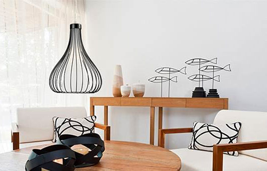 Industrialna lampa wisząca EX483-Conat z czarno-białym kloszem