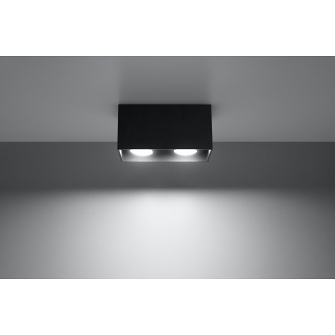Czarny minimalistyczny plafon EX509-Quas