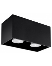 Czarny minimalistyczny plafon LED - EX509-Quas w sklepie Edinos.pl