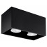 Czarny geometryczny plafon LED EX509-Quas