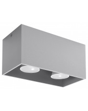 Szary geometryczny plafon LED - EX509-Quas w sklepie Edinos.pl