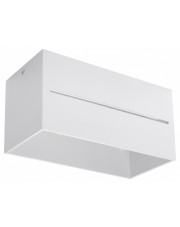 Biały geometryczny plafon LED - EX510-Lobi w sklepie Edinos.pl