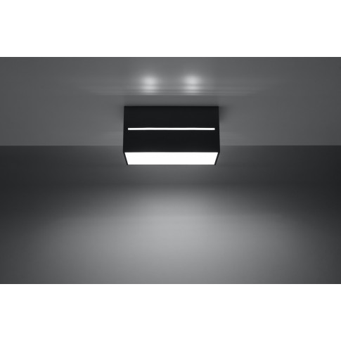 Czarny geometryczny plafon LED EX510-Lobi