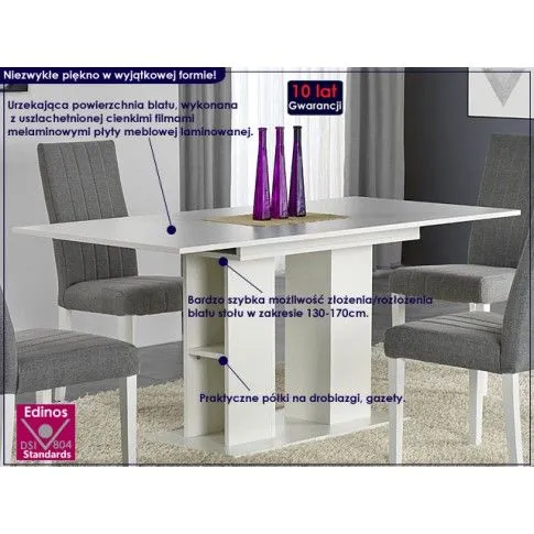 Fotografia Stół rozkładany Ventar - biały z kategorii Stoły