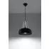 Loftowa lampa wisząca EX516-Casko z okrągłym kloszem i elementami drewnianymi