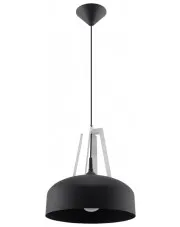 Czarna drewniana lampa wisząca loft - EX516-Casko