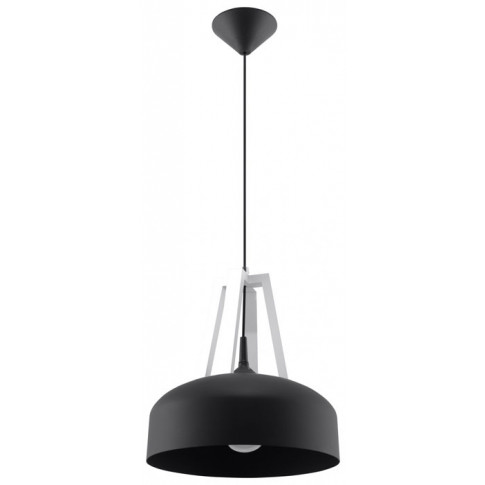 Czarna lampa wisząca EX516-Casko w stylu industrialnym