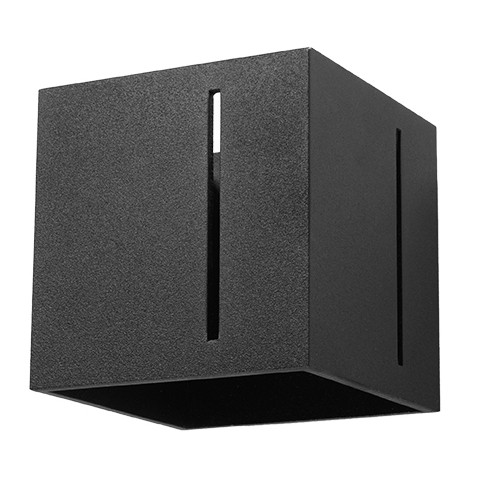 Czarny kwadratowy kinkiet LED EX525-Pixan