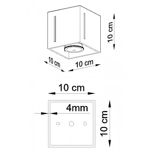 Wymiary plafonu EX511-Pixan