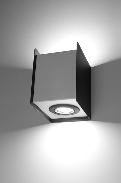 Biało-czarny kinkiet LED w kształcie głośnika EX527-Sterex
