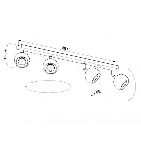 Wymiary plafonu EX512-Oculars