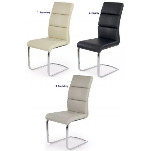 Zdjęcie szare tapicerowane krzesło jasny popiel Sinto | Edinos.pl