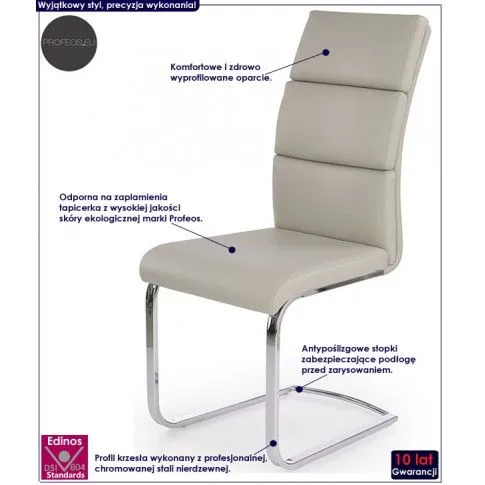 Fotografia Tapicerowane krzesło Sinto - jasny popiel z kategorii Krzesła