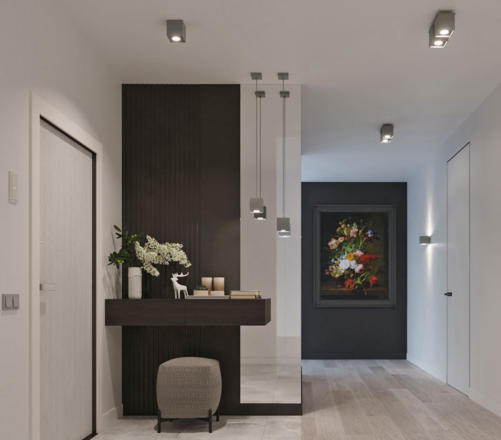 Kwadratowy plafon LED w kolorze antracytu I393-Lunari
