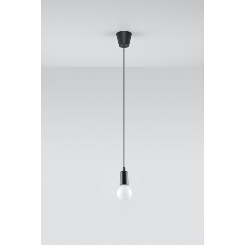 Regulowana czarna lampa wisząca loftowa EX541-Diegi