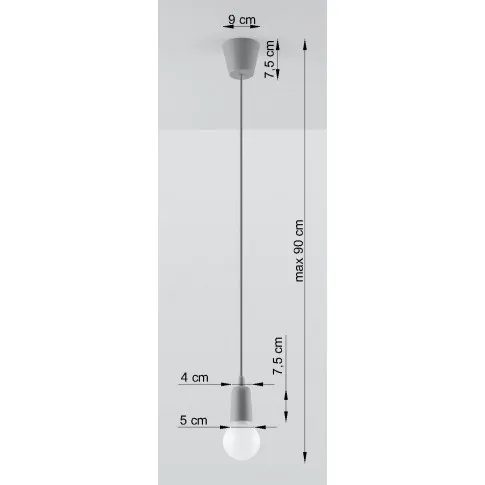 Wymiary lampy wiszącej EX541-Diegi