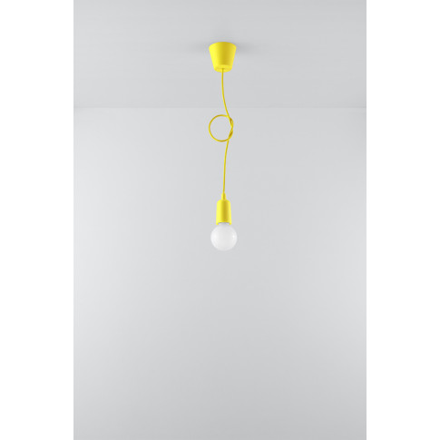Żółta pojedyncza lampa wisząca zwis EX541-Diegi