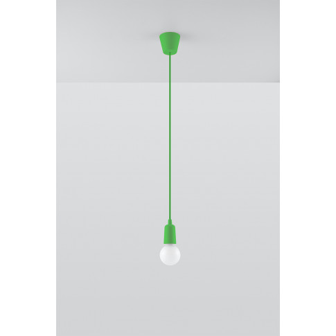Zielona lampa wisząca na przewodzie EX541-Diegi