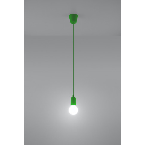 Zielona lampa wisząca regulowana EX541-Diegi