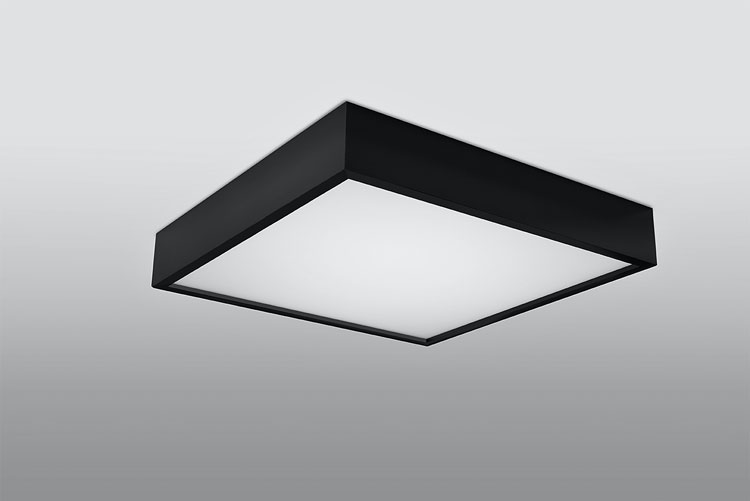 Czarny drewniany plafon LED EX539-Grenell