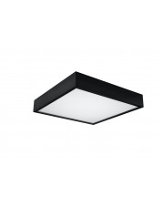 Czarny kwadratowy plafon LED z drewna - EX539-Canti w sklepie Edinos.pl