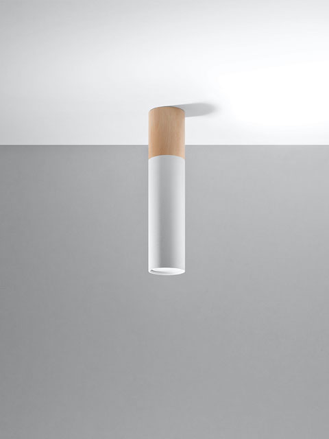 Biały minimalistyczny plafon LED podłużny EX540-Pables