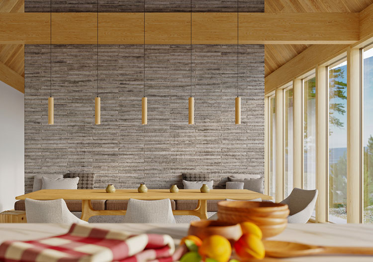 Drewniana lampa wisząca nad stół EX548-Dubro