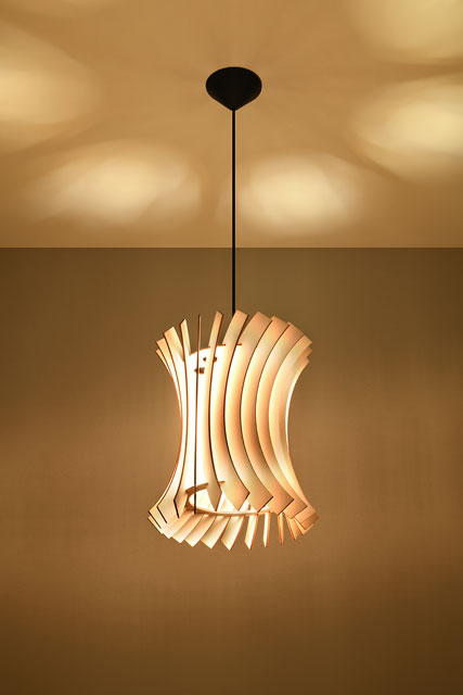 Drewniana lampa wisząca EX566-Oriani w stylu skandynawskim
