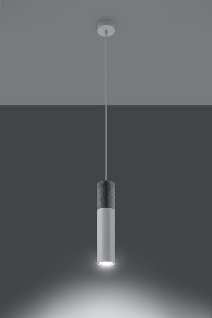 Loftowa lampa wisząca tuba EX568-Borgis betonowa