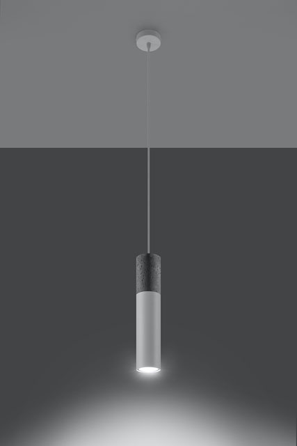 Loftowa lampa wisząca tuba EX568-Dexero betonowa