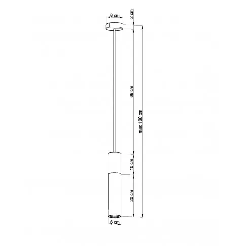 Wymiary lampy wiszącej EX568-Borgis