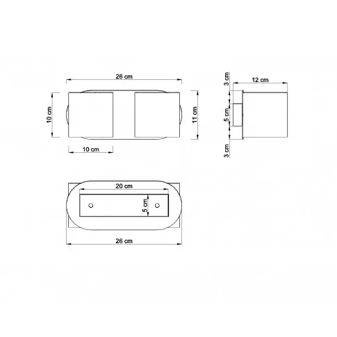 Wymiary kinkietu EX581-Orbil