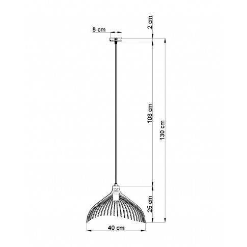 Wymiary lampy wiszącej EX583-Umba