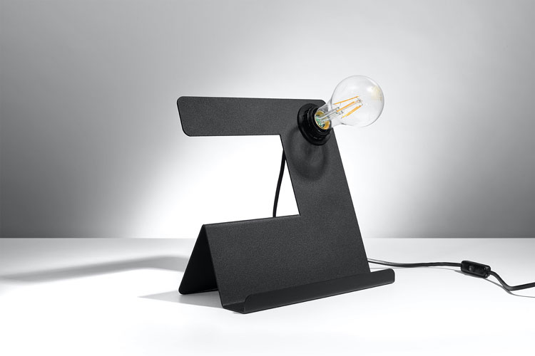 Czarna industrialna lampka stołowa EX562-Oliban