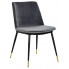 Welurowe krzesło szare tapicerowane - Gambo 3X