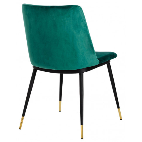 Welurowe krzesło w kolorze zielonym Gambo 3X
