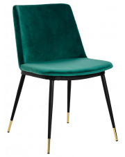 Tapicerowane zielone krzesło do salonu i jadalni - Gambo 3X w sklepie Edinos.pl