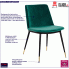 Zielone tapicerowane krzesło Gambo 3X