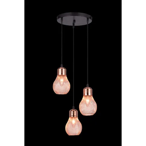 Loftowa lampa wisząca EX486-Lilis na okrągłej podstawie z trzema zwisami