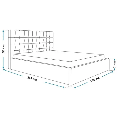 Wymiary łóżka 140x200 Pikaro