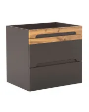 Podwieszana szafka pod umywalkę z szufladami - Marbella 4X Grafit połysk 60 cm w sklepie Edinos.pl