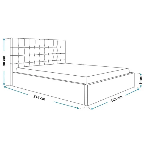 Wymiary łóżka 180x200 Pikaro