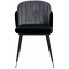 Krzesło welurowe czarne do salonu Merci
