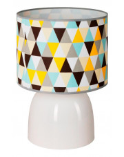 Okrągła lampka nocna z kolorowym abażurem - EX491-Hestix w sklepie Edinos.pl